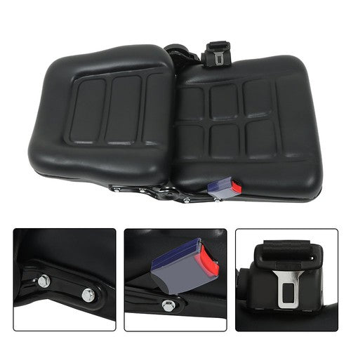 DURAFORCE Universial Seat with Adjustable Backrest Seatbelt Slid for Forklift Tractor