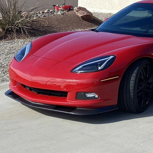 Carbon Look Front Splitter Lip for 2005-2013 Corvette C6 ZR1 Style Base Models