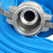 DURAFORCE 1-1/4" x 100' Pvc Backwash Discharge Hose For Swimming Pools W/ Pin Lug Fittings