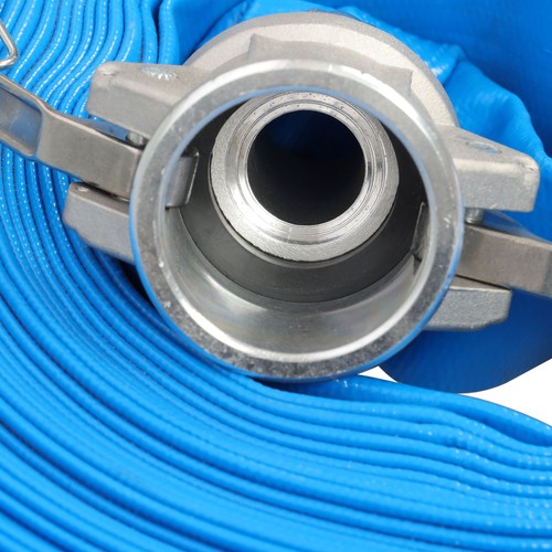 DURAFORCE 1-1/4" x 100' Pvc Backwash Discharge Hose For Swimming Pools W/ Pin Lug Fittings