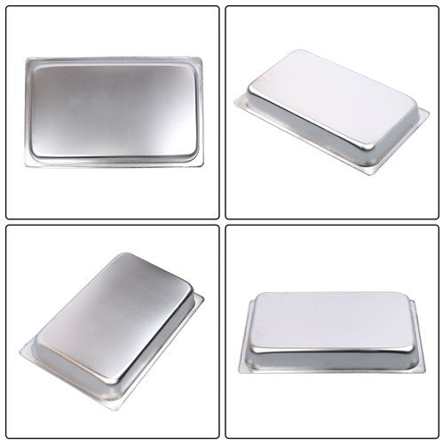 DURAFORCE 2.5 Inch Deep 6 Pack Full Size Restaurant Steam Table Pans Without Lid