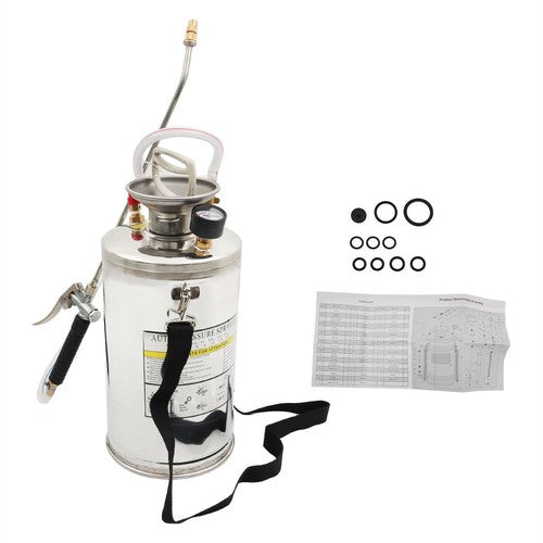 DURAFORCE 1.5 Gallon Stainless Steel Sprayer 16" Wand & 3.3FT Reinforced Hose 6L