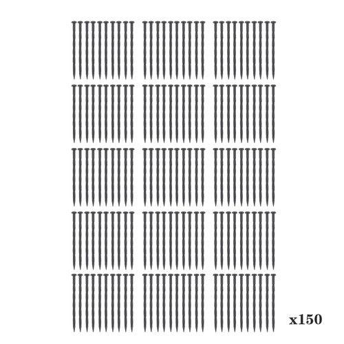 DURAFORCE Landscape Edging Anchoring Garden Stakes Lawn Yard 150 Pcs Plastic Spikes 8 Inch
