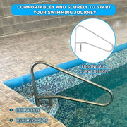 DURAFORCE Pair(2PC) Swimming Pool Hand Rail Ladder Handrail Stair Rail 304 Stainless Steel