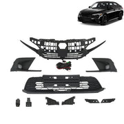 DURAFORCE Upper Lower Grill W/Molding Fog Lights Set Fit For Honda Civic 20222-2023 Front