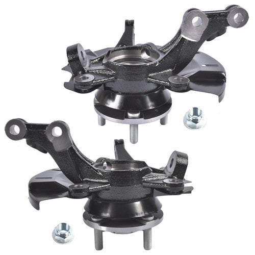 DURAFORCE 2Pcs Front Steering Knuckle Assembly for Dodge Attitude Hyundai Accent 1.4L 1.6L