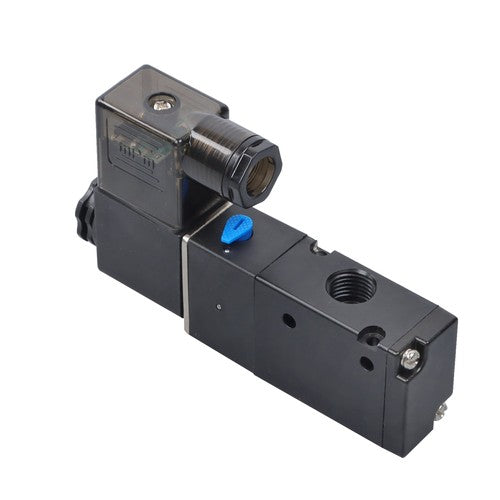 DURAFORCE DC 12V 3-Way 2 Position 1/4"PT Pneumatic Air Control NC Solenoid Valve w/ Light