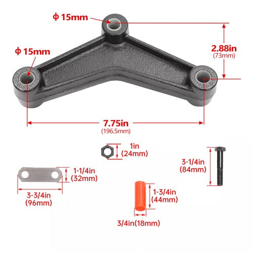 Tandem Trailer Axle Suspension Shackle Kit Heavy Duty for Double Eye Spring