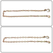 DURAFORCE W/Hooks G70 3/8in × 8FT Trailer&Truck Transport Bundle Chain Steel Gold 6600lbs