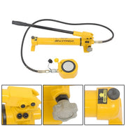 DURAFORCE 50T Low Profile Hydraulic Cylinder Jack Kit+CP-700 Manual Hydraulic Hand Pump