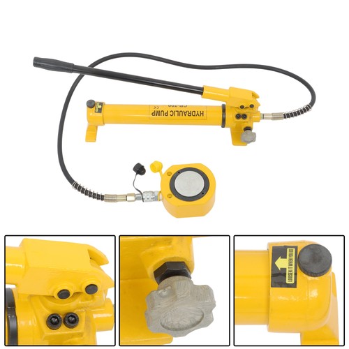 DURAFORCE 50T Low Profile Hydraulic Cylinder Jack Kit+CP-700 Manual Hydraulic Hand Pump