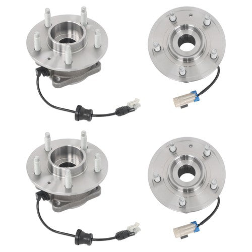 DURAFORCE Front + Rear Wheel Bearing Hubs Assembly Kit For Chevy Equinox Captiva Sport