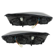DURAFORCE RH & LH Headlights Headlamps Housing Halogen Black For Chevy Malibu 2004-2008