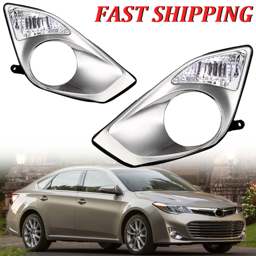 DURAFORCE Front Fog Light Covers Turn Signal Lamps for 2013 2014 2015 for Toyota Avalon