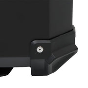 DURAFORCE Black 45L Motorcycle Top Case Tail Box Thick Aluminum Hard Trunk With Backrest