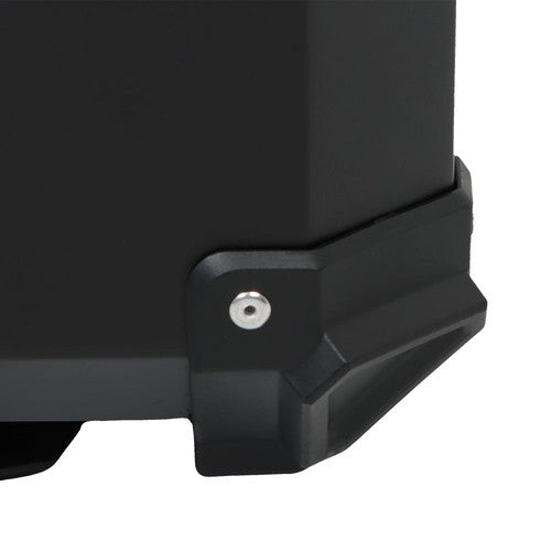 DURAFORCE Black 45L Motorcycle Top Case Tail Box Thick Aluminum Hard Trunk With Backrest