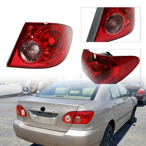 DURAFORCE Outer Tail Light Tail Lamp RH Passenger Side 2003-2008 for Toyota Corolla CE LE