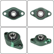 DURAFORCE 10PCS UCFL202-10 Pillow Block Flange Bearing 5/8" Bore 2 Bolt Solid Base