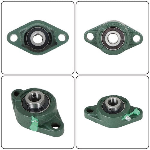 DURAFORCE 10PCS UCFL202-10 Pillow Block Flange Bearing 5/8" Bore 2 Bolt Solid Base