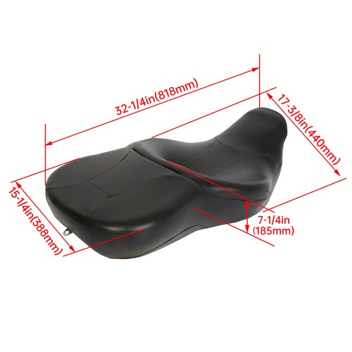 DURAFORCE Driver Passenger Seat For FLHR FLHX Harley Touring Street Glide Road King 09-23
