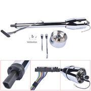 DURAFORCE 28" Chrome Tilt Manual Style Steering Column with Wheel Adapter No Key Hot Rod