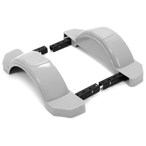 Set Of 2 Single Axle Trailer Fenders w Steps For 12 Inch Wheels Tires Skirt Boat