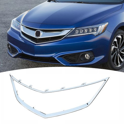 DURAFORCE Front Chrome Grille Grill Trim Frame For 2016-2018 Acura ILX Base 71122TX6A51