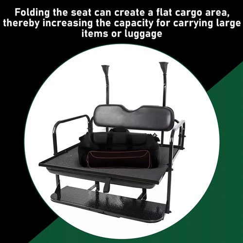DURAFORCE For Club Car Precedent Rear Seat Flip For Club Car Tempo/Onward 2004+ Golf Cart