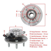 DURAFORCE Rear Wheel Bearing Hub Assembly For Ford Expedition Lincoln Navigator 2003-06