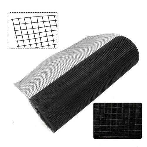 DURAFORCE 1/2inch Hardware Cloth 19 Gauge Black PVC Coated Wire Fencing Garden Fence Roll