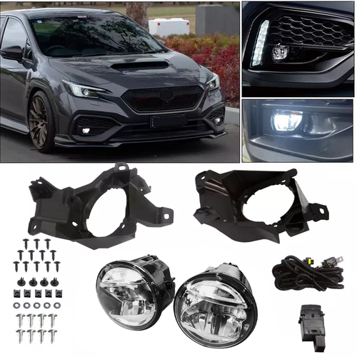 DURAFORCE LED Front Fog Lights Lamp w/bracket Switch Harness for Subaru WRX 2022 2023 2024