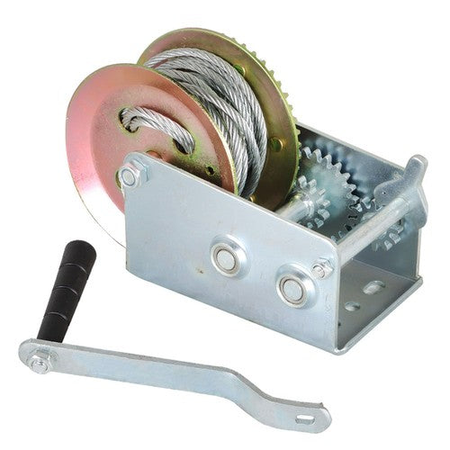 DURAFORCE New 3500 lbs Hand Winch With Cable For Trailer Winch Durable Hand Crank Winch