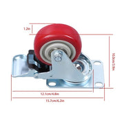 DURAFORCE 3 Inch Industrial Heavy Duty Swivel Caster Wheels with Brake Set of 4 Safety