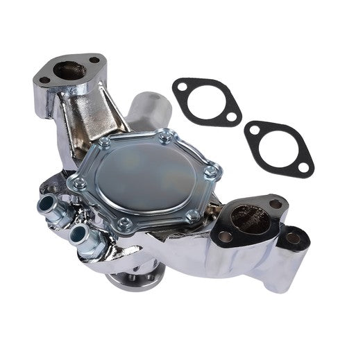 DURAFORCE High Flow Chrome Long Water Pump Silver for Chevy BBC 396 402 427 454 V8 Engines