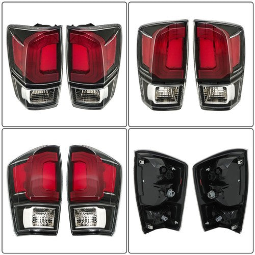 DURAFORCE Rear Left & Right Side Brake Lamps Tail Lights For Toyota Tacoma 2016-21 Pickup