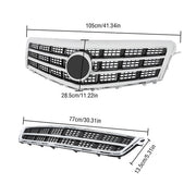 DURAFORCE Fit For Cadillac ATS 2013-2014 Matte Black Front Bumper Grille+Lower Grille