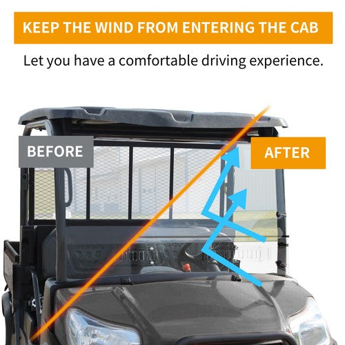 DURAFORCE For KUBOTA RTV X900 X1120 X1130 X1140 2 PIECE Clear Vented Windshield UTV / SXS