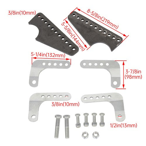 DURAFORCE Coil Over Shock Mount Kit Universal Lower Adjustable Kit Up to 3" Axle Tube