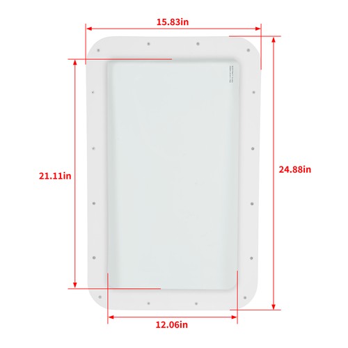 DURAFORCE Tempered Glass Entry Door Clear Window for Universal RV, Trailer, Motorhome