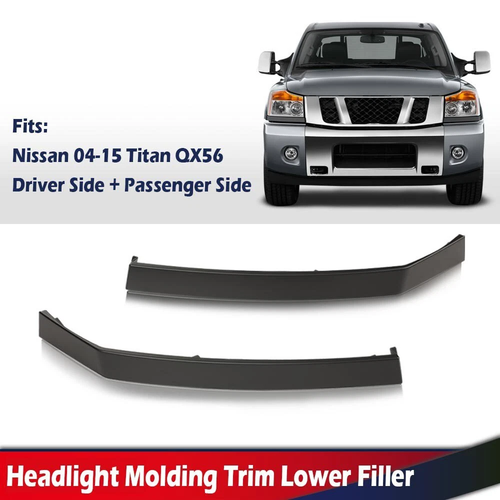 For 2004 2005 2006-2015 Nissan Titan Armada Front Headlight Molding Trim Fillers