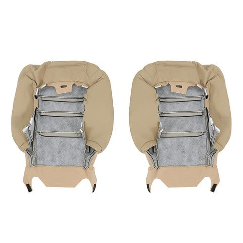 DURAFORCE New Driver Passenger Side Leather Seat Cover 4Pcs Tan For Honda Accord 2008-2012