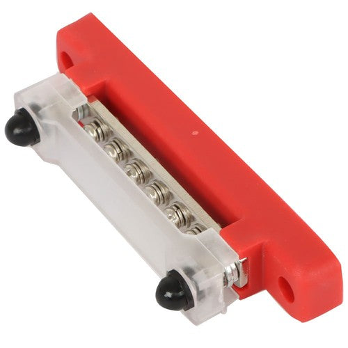 DURAFORCE Bus Bar Power Distribution Terminal Block Red & Black 6 Way 48V 150A Busbar