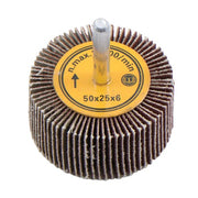DURAFORCE Aluminum Oxide Shank Mounted Flap Wheels, 2" x 1" x 1/4", 120 Grit - 5 Pack