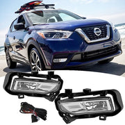 DURAFORCE Fit 2017 2018 2019 Nissan Kicks Front Bumper Fog Lights Fog Lamps Left&Right