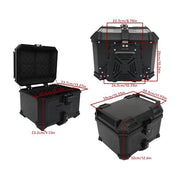 DURAFORCE Motorcycle Top Case Waterproof Rear Tour Box with Security Lock Helmet Case 45L