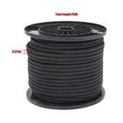 DURAFORCE 3/8in×250ft Nylon Solid Braid Rope High UV Abrasion Resistance Industrial Black