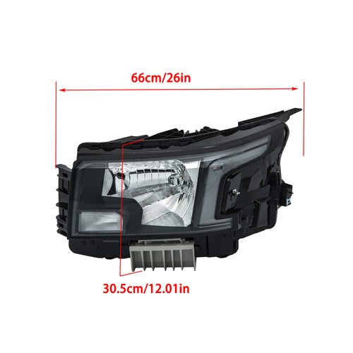 DURAFORCE Headlight Replacement Fit For Nissan Frontier 2022-2023 LH+RH Clear Lens Halogen