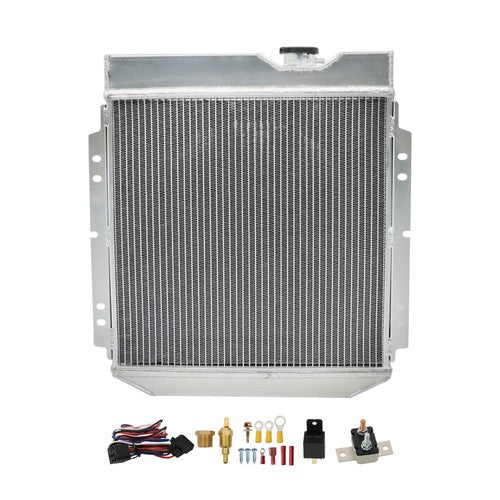 DURAFORCE For 61-65 Econoline Comet Mercury Comet 3 Row Radiator+Shroud+Electric Fan+Relay