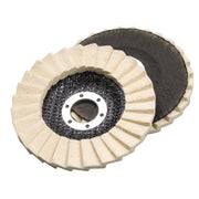DURAFORCE 5PCS 4.5"×7/8" Felt Flap Disc Polishing Flap Discs Wool Flap Buffing Wheel Pad