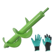 DURAFORCE Garden Planting Auger 3x12Inch,Heavy Duty Solid with Thickened Spirals Green